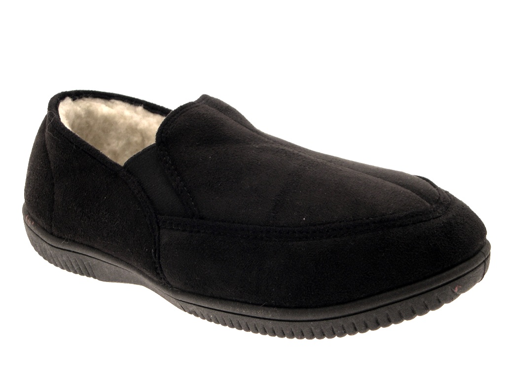 suede fleece lined mule moccasins